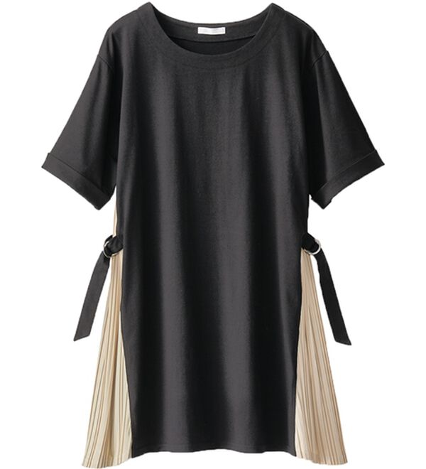 BELLUNA（ベルーナ）の「【店舗・ネット限定】ベルト使いサイドプリーツ切替チュニック（チュニック）」｜詳細画像