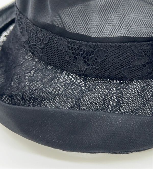 BELLUNA（ベルーナ）の「レース切替シルクオーガンジークロッシェ（帽子）」｜詳細画像