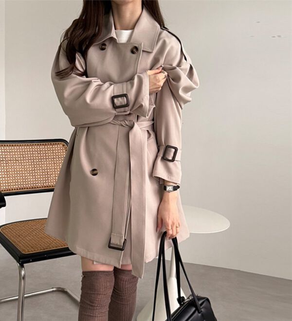 GeeRA（ジーラ）の「ミディ丈Ａライントレンチコート（ハーフコート）」｜詳細画像