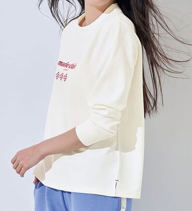 RANAN（ラナン）の「ロゴ入りロングＴシャツ＜ｍａｒｉｅ　Ｃｌａｉｒｅ　ＳＰＯＲＴ＞（カットソー）」