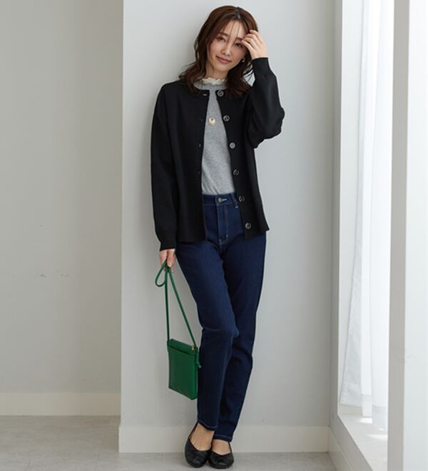 BELLUNA（ベルーナ）の「《快適Ｌａｂ．》洗える！軽い！配色使いニットカーディガン（ニットカーディガン）」｜詳細画像