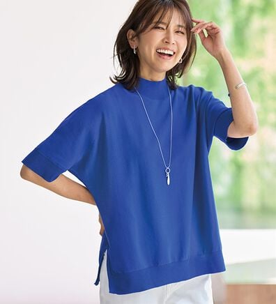 BELLUNA（ベルーナ）の「ガシガシ洗える！涼しげ夏用ドルマンニット（ニット・セーター）」