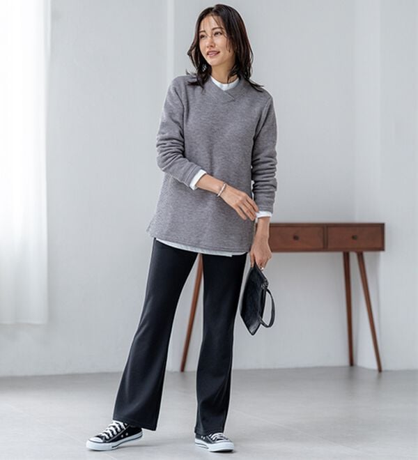BELLUNA（ベルーナ）の「【静電気防止】ニットが苦手な方にも優しいプルオーバー（カットソー）」｜詳細画像