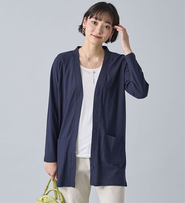 選べるデザイン】強撚綿100％カーディガン - ベルーナ【公式】