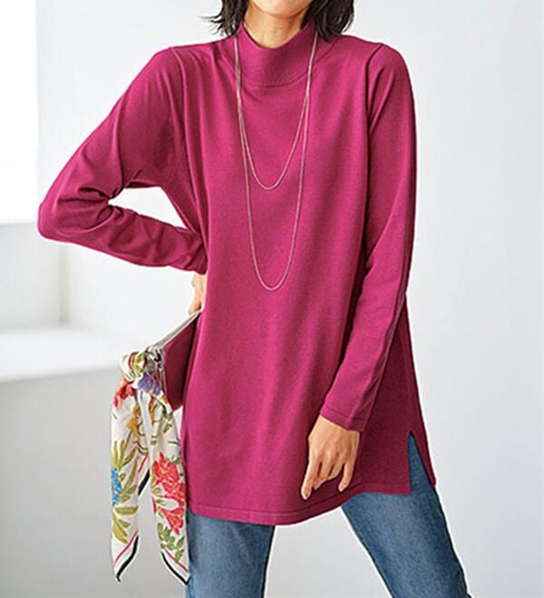 BELLUNA（ベルーナ）の「ベスト付ニットチュニックアンサンブル（アンサンブル）」｜詳細画像