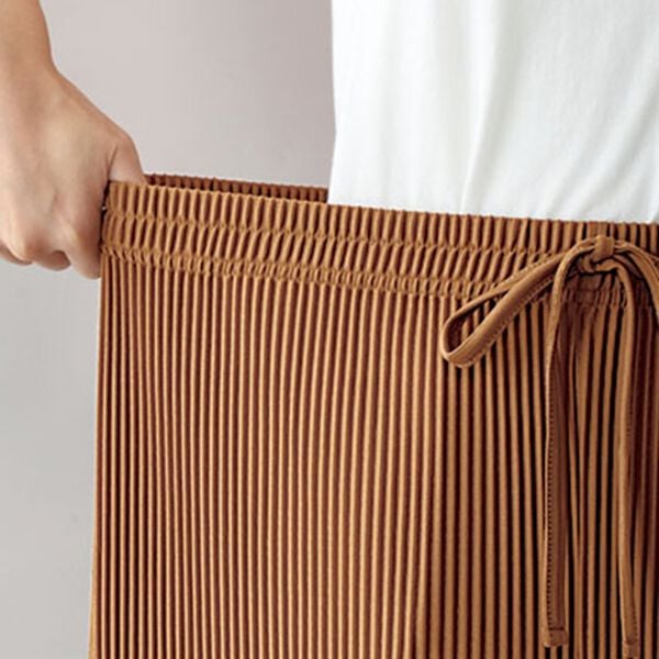 BELLUNA（ベルーナ）の「セルフカットできる！プリーツワイドパンツ（ワイドパンツ・ガウチョ）」｜詳細画像