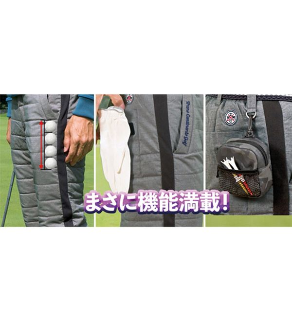 「＜トランスコンチネンツゴルフ＞ラウンドに便利な中わたゴルフパンツ（メンズフルレングスパンツ）」｜詳細画像