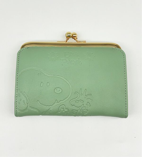 BELLUNA（ベルーナ）の「＜スヌーピー＞牛革がま口ミドル財布（財布・パスケース）」｜詳細画像