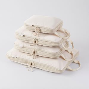 iellio（イエリオ）の「圧縮トラベルポーチ４点セット（その他日用品）」｜アイボリーベージュ
