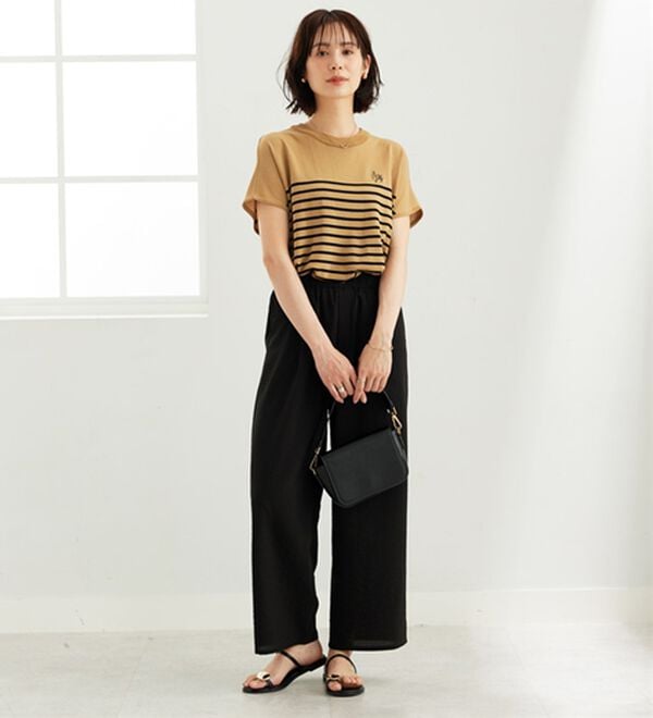 BELLUNA（ベルーナ）の「【快適Ｌａｂ．】Tシャツより上品！ひんやり洗えるニットＴ（ニット・セーター）」｜詳細画像