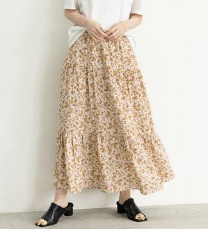 GeeRA（ジーラ）の「プリントティアードスカート（ロングスカート）」｜詳細画像