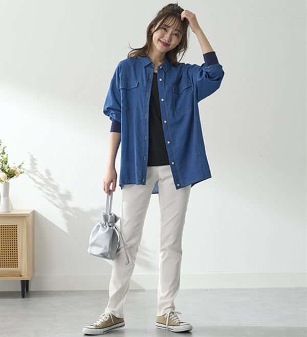 BELLUNA（ベルーナ）の「ゆるフィットスキニーパンツ（フルレングスパンツ）」｜詳細画像