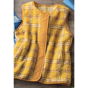 ルフラン（ルフラン）の「モコモコあったかボアベスト（ベスト）」｜カラシ系