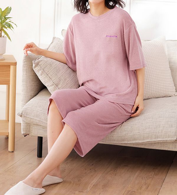 LAVIENNE（ラヴィエンヌ）の「【着るタオル】サラッと気持ちいい！ひんやりクールパイルパジャマ（パジャマ・ルームウェア）」｜詳細画像