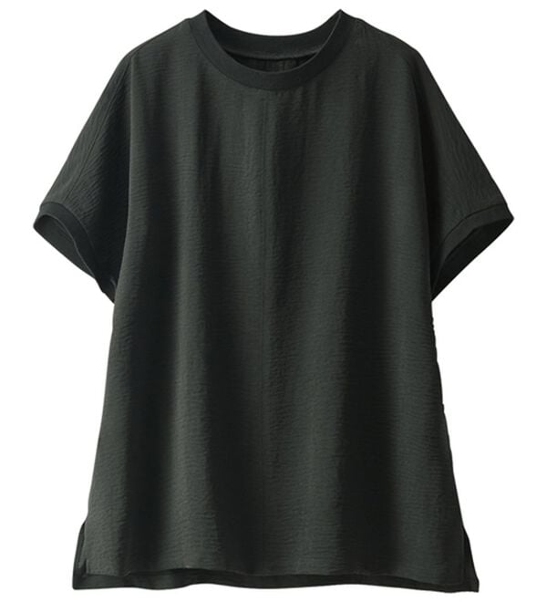 BELLUNA（ベルーナ）の「ビンテージ調素材リブ使いゆったりブラウス（ブラウス）」｜詳細画像