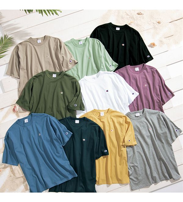 「＜チャンピオン＞綿１００％リラックスフィット５分袖Ｔシャツ（メンズＴシャツ）」｜詳細画像