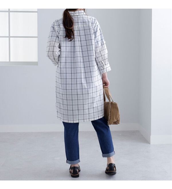 BELLUNA（ベルーナ）の「＜ｓｏｒａｆｕｋｕ＞柔らか綿100％シャツワンピース（シャツワンピース）」｜詳細画像