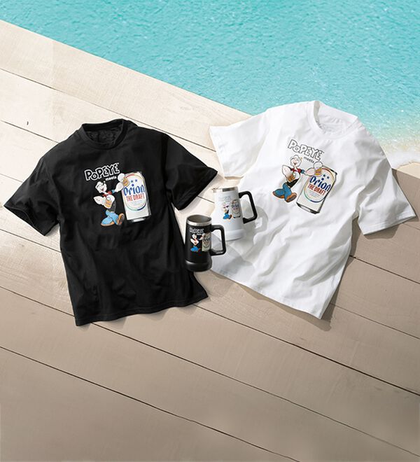 「＜ポパイ＞オリオンコラボＴシャツ＆タンブラーセット（メンズＴシャツ）」｜詳細画像