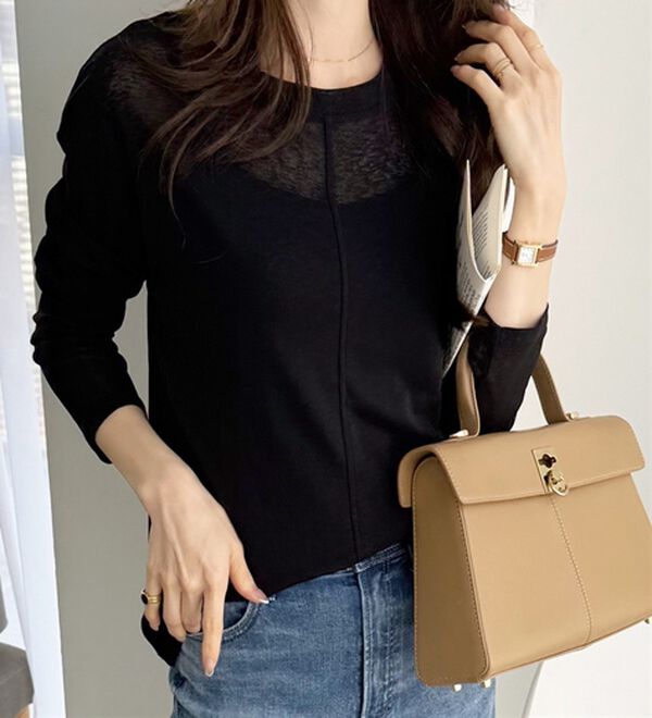 GeeRA（ジーラ）の「着回し自在！スラブシアートップス（カットソー）」｜詳細画像