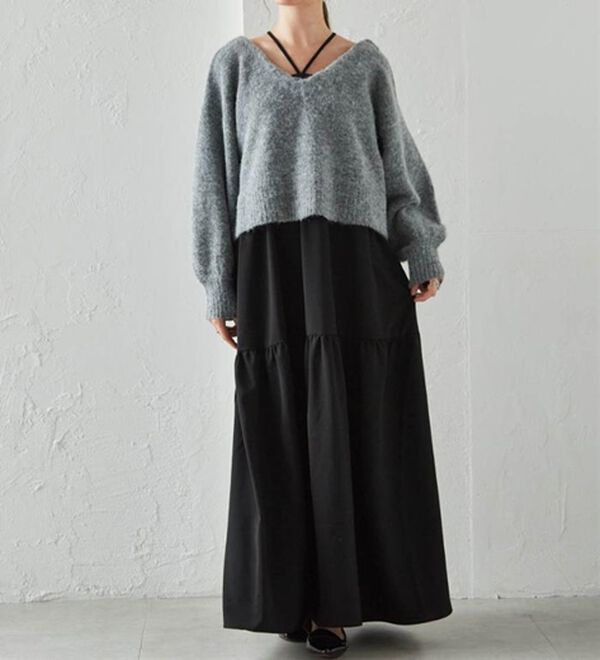 RANAN（ラナン）の「シャギーニット&times;キャミワンピースセット（その他ワンピース）」｜詳細画像