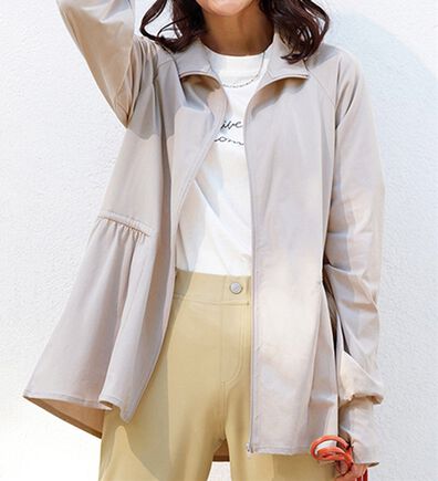 BELLUNA（ベルーナ）の「紫外線を快適にブロック！ギャザー切替ラッシュガードジャケット（パーカー）」