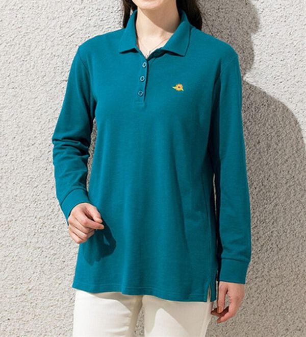 ルフラン（ルフラン）の「ナノプラチナ加工長袖ポロシャツ（ポロシャツ）」｜詳細画像