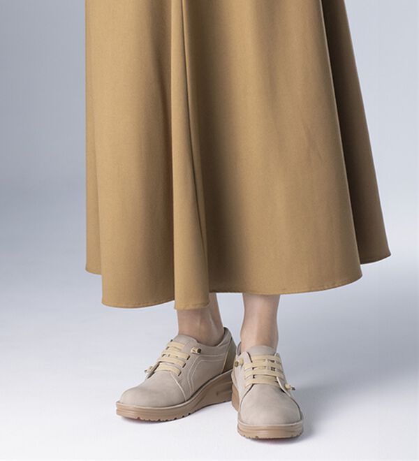 ルフラン（ルフラン）の「はっ水！アウトステッチお洒落甲ゴムシューズ（フラットシューズ）」｜詳細画像