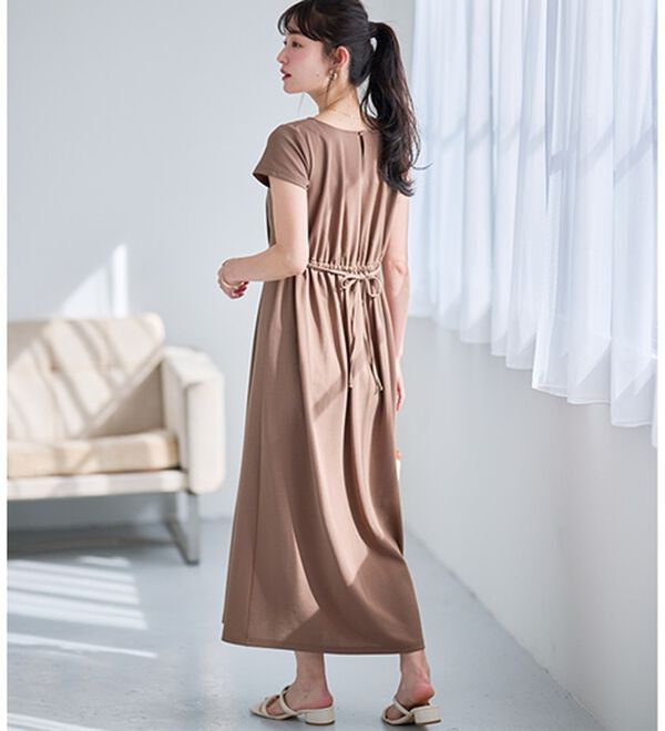 上品見えバックギャザーワンピース - ベルーナ【公式】 