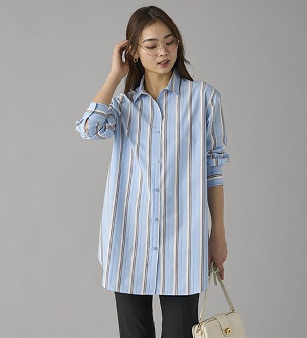 BELLUNA（ベルーナ）の「＜ＳＯＬＯＴＥＸ（Ｒ）＞ストレッチビッグシャツ（シャツ）」｜詳細画像