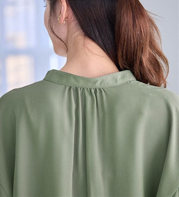 alotta（アロッタ）の「パフ袖とろみブラウスチュニックワンピース（チュニックワンピース）」｜詳細画像