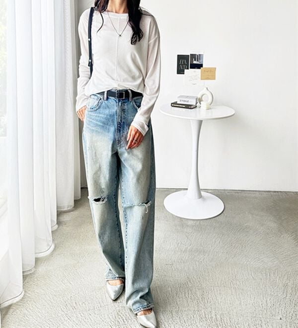 GeeRA（ジーラ）の「着回し自在！スラブシアートップス（カットソー）」｜詳細画像