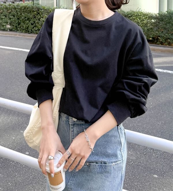 RANAN（ラナン）の「多機能ベーシックオーバーサイズ長袖Tシャツ（Tシャツ）」｜詳細画像