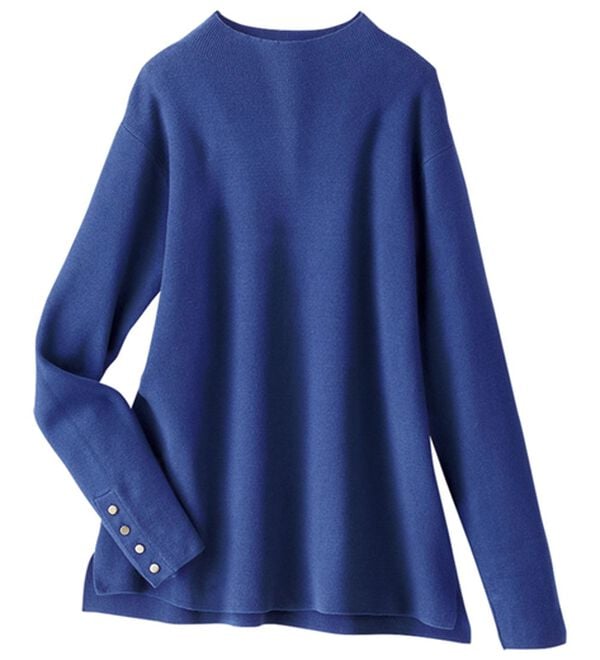 BELLUNA（ベルーナ）の「もちもち袖ボタンニットプルオーバー（ニット・セーター）」｜詳細画像