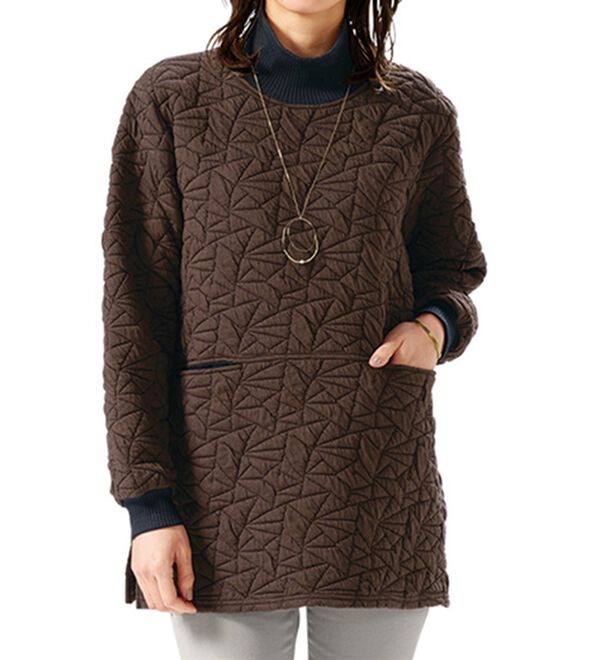 ルフラン（ルフラン）の「【２色組】柔らかぽこぽこプルオーバー（カットソー）」｜詳細画像