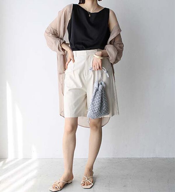 GeeRA（ジーラ）の「前後２ｗａｙヴィンテージサテンノースリーブ（タンクトップ・キャミソール）」｜詳細画像