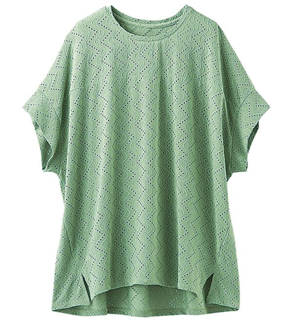 BELLUNA（ベルーナ）の「ストレッチレース切替デザインプルオーバー（カットソー）」｜詳細画像