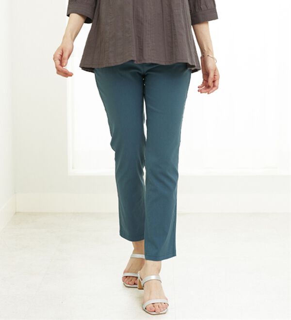 BELLUNA（ベルーナ）の「美脚ストレッチ麻入りアンクルパンツ（クロップドパンツ）」｜詳細画像