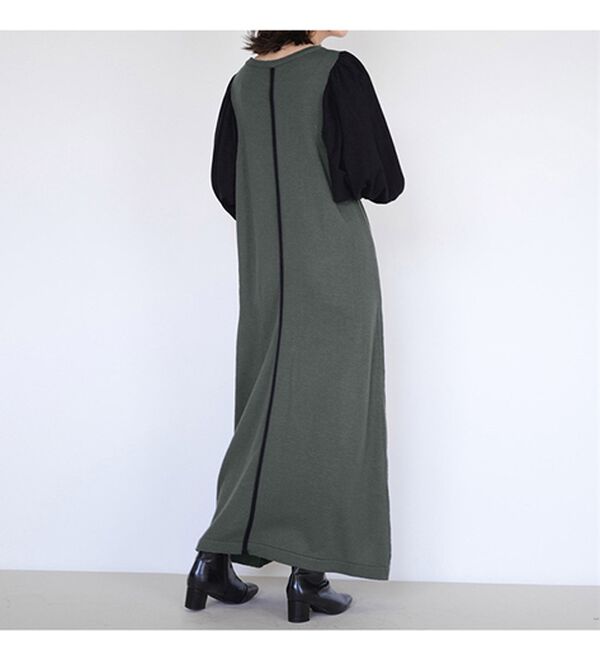 RANAN（ラナン）の「ボリューム袖アウトシームニットワンピース（ニットワンピース）」｜詳細画像