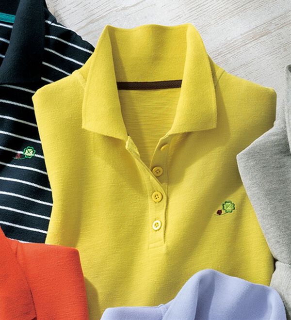 ルフラン（ルフラン）の「ナノプラチナ加工長袖ポロシャツ（ポロシャツ）」｜カラシ