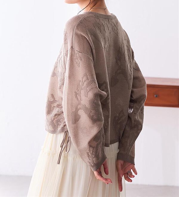 RANAN（ラナン）の「シアーフラワージャカードニットプルオーバー（ニット・セーター）」｜詳細画像