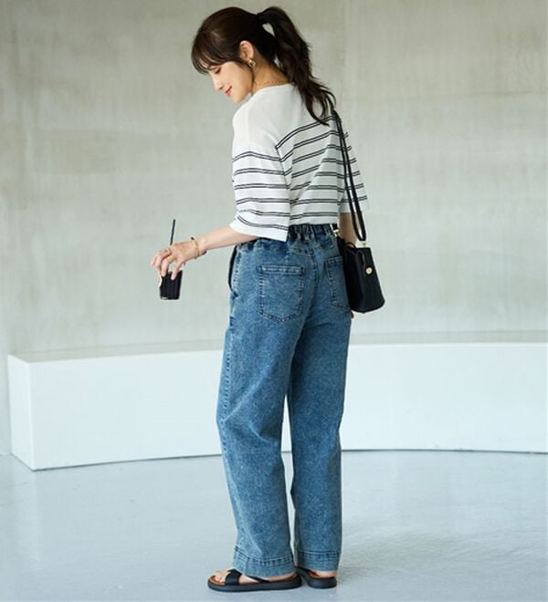 BELLUNA（ベルーナ）の「肌に張り付かない！シャリ冷や高見えニットＴ（ニット・セーター）」｜詳細画像