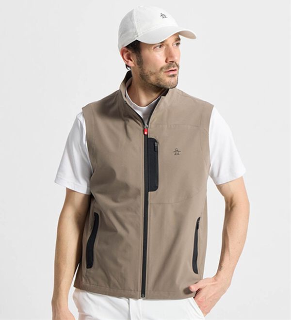 「＜マンシングウェア＞ソロテックスユーティリティベスト（メンズベスト）」｜ブラウン