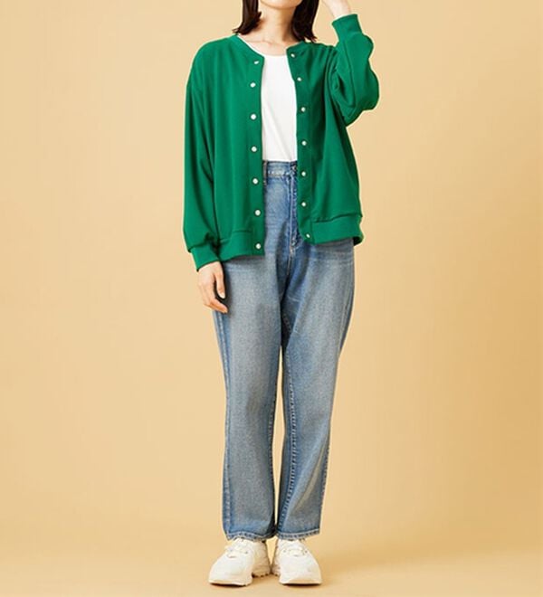 BELLUNA（ベルーナ）の「ストレッチジョーゼット素材カーディガン（その他カーディガン）」｜詳細画像