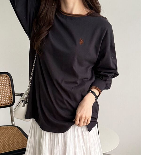 GeeRA（ジーラ）の「【Ｕ．Ｓ．　ＰＯＬＯ　ＡＳＳＮ．】配色ラインロンＴ（カットソー）」｜詳細画像