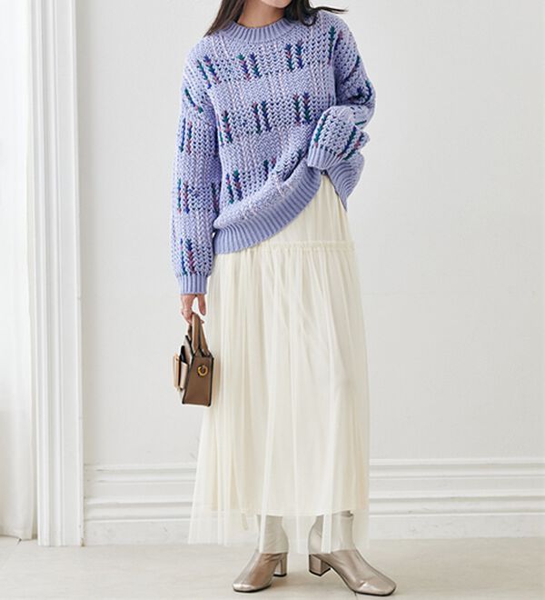 RANAN（ラナン）の「カラフルニットプルオーバー（ニット・セーター）」｜詳細画像