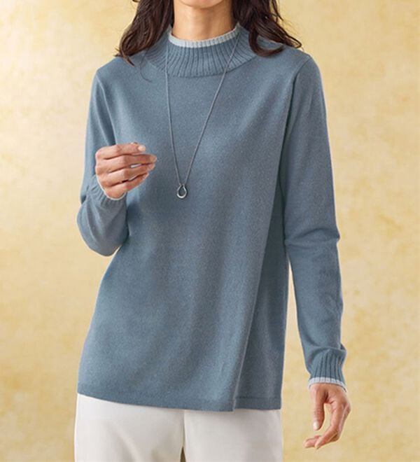 BELLUNA（ベルーナ）の「チクチクしない！ラメ入りウォッシャブルセーター（ニット・セーター）」｜詳細画像