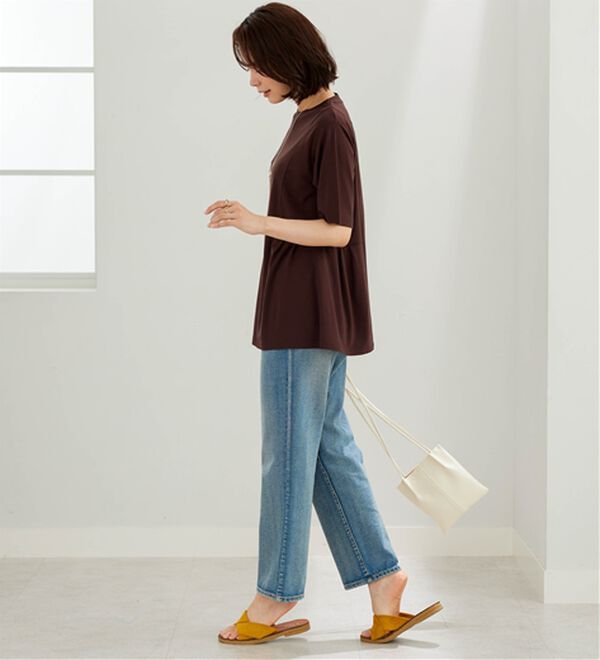 BELLUNA（ベルーナ）の「【接触冷感】ヒンヤリ！サイドタック使いチュニック（チュニック）」｜詳細画像