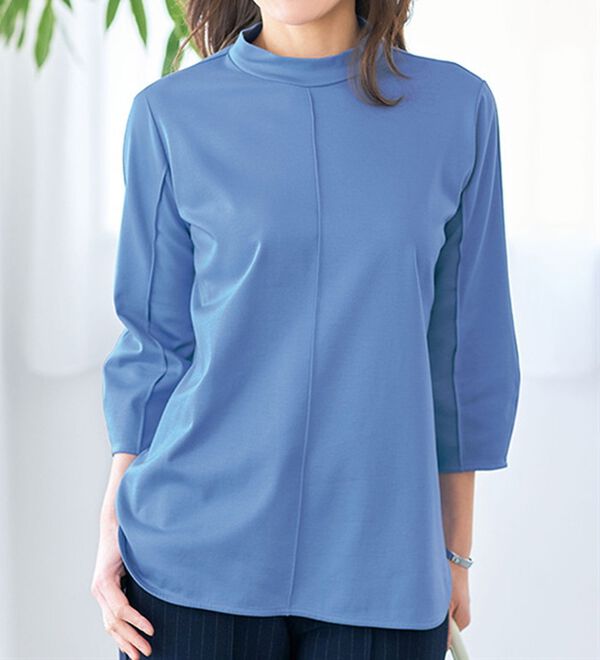 VINNO（ヴィノ）の「＜日本製＞美の艶コットン１００％デザインプルオーバー（カットソー）」｜詳細画像