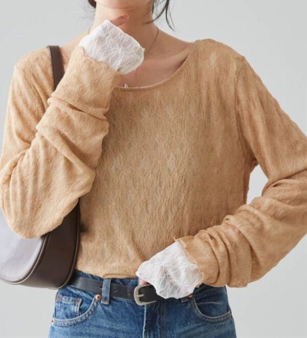 RANAN（ラナン）の「リバーシブルシアーレースＴ（カットソー）」｜詳細画像