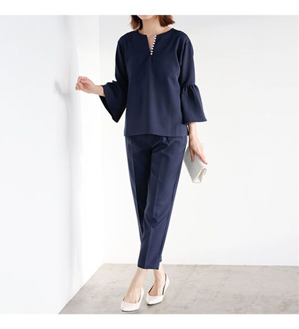 GeeRA（ジーラ）の「パールデザインセットアップ（パンツスーツ）」｜詳細画像